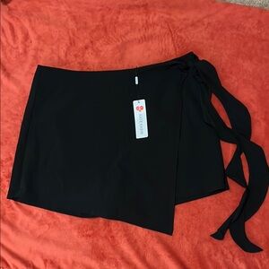 Black Skort with Stylish Side Ties